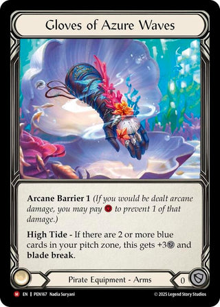 Image for Gloves Of Azure Waves (PEN167) (Compendium of Rathe) - Flesh and Blood TCG