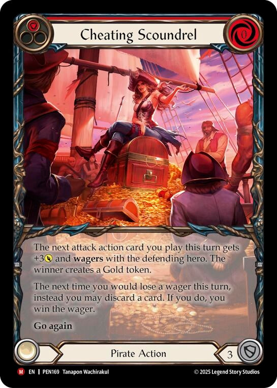 Image for Cheating Scoundrel (Red) (Extended Art) (PEN169) (Compendium of Rathe) - Flesh and Blood TCG