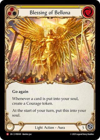 Image for Blessing Of Bellona (Yellow) (PEN181) (Compendium of Rathe) - Flesh and Blood TCG
