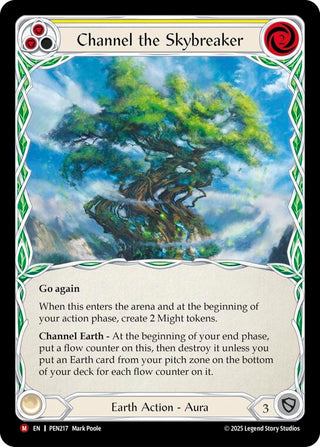 Image for Channel The Skybreaker (Yellow) (PEN217) (Compendium of Rathe) - Flesh and Blood TCG