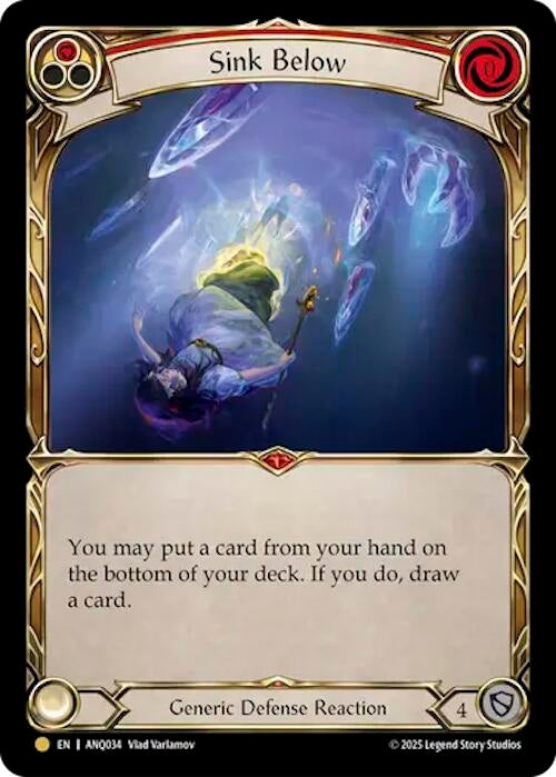 Image for Sink Below (Red) (ANQ034) (ANQ034) (Compendium of Rathe - Antiquity Pack) - Flesh and Blood TCG