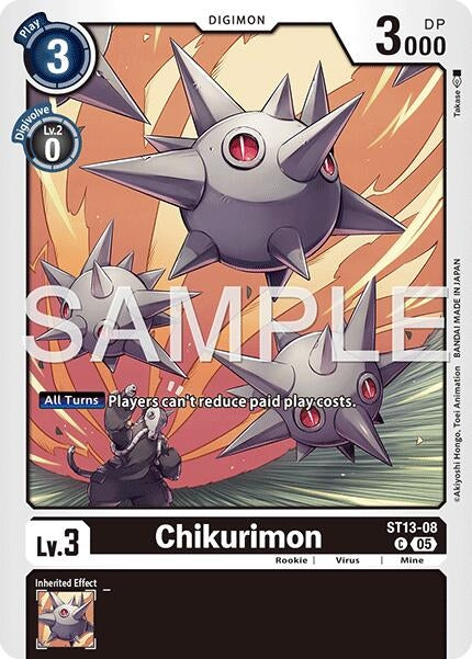 Image for Chikurimon (Reprint) (ST13-08 C) (Advanced Booster Digimon Generation) - Digimon Card Game