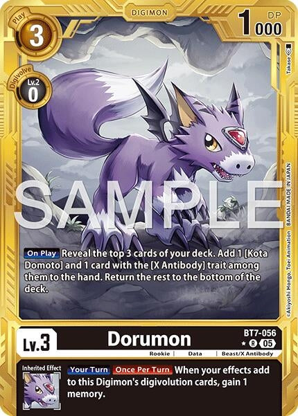 Image for Dorumon (Gold Border) (BT7-056 R) (Advanced Booster Digimon Generation) - Digimon Card Game