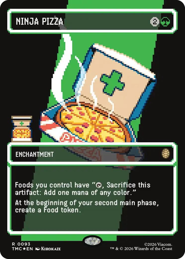 Image for Ninja Pizza (Borderless) (Surge Foil) (93) (Teenage Mutant Ninja Turtles) - Magic: The Gathering