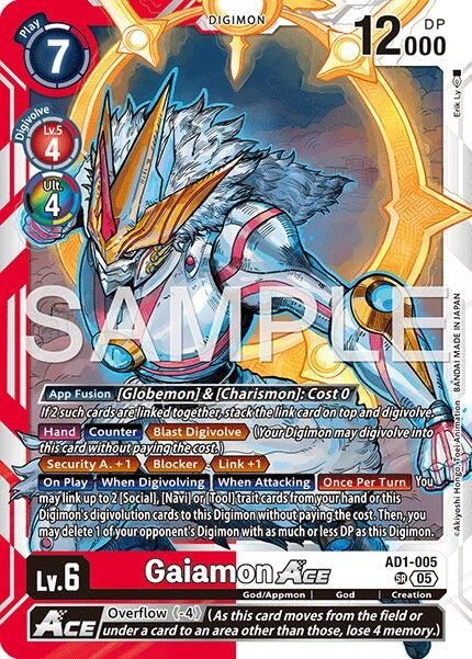 Image for Gaiamon ACE (AD1-005 SR) (Advanced Booster Digimon Generation) - Digimon Card Game