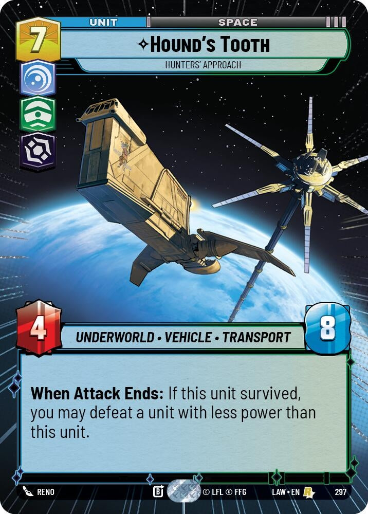 Image for Hound's Tooth - Hunters' Approach (Hyperspace) (297) (A Lawless Time) - Star Wars: Unlimited