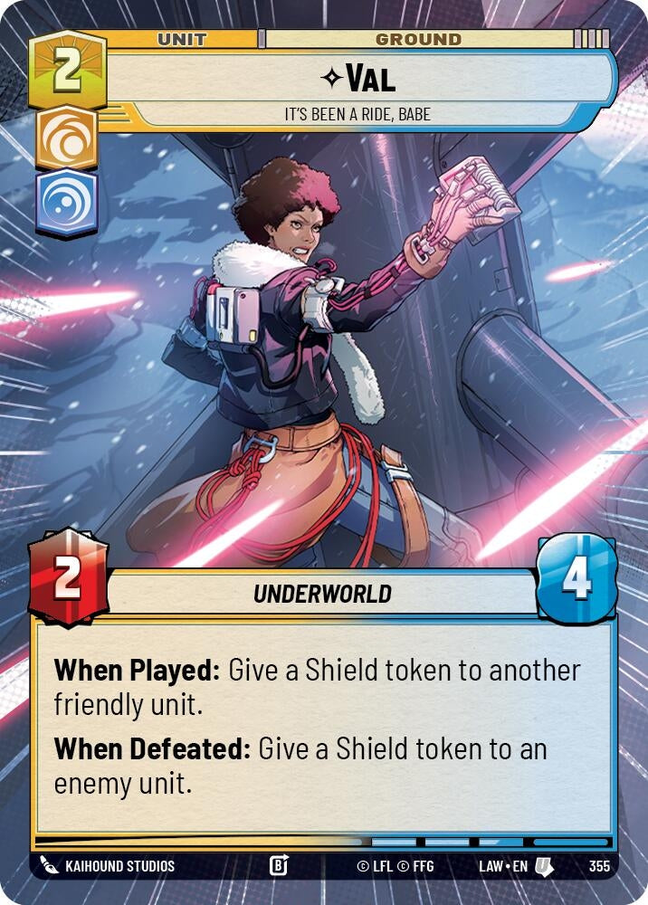 Image for Val - It's Been a Ride, Babe (Hyperspace) (355) (A Lawless Time) - Star Wars: Unlimited