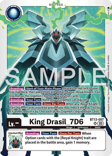 Image for King Drasil_7D6 (Reprint) (BT13-007 SR) (Advanced Booster Digimon Generation) - Digimon Card Game