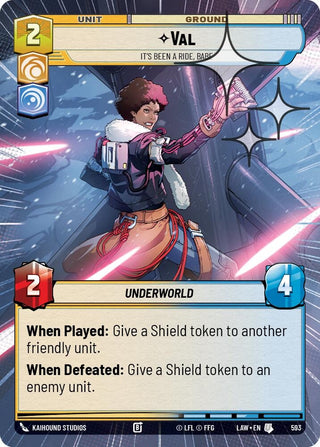 Image for Val - It's Been a Ride, Babe (Hyperspace Foil) (593) (A Lawless Time) - Star Wars: Unlimited