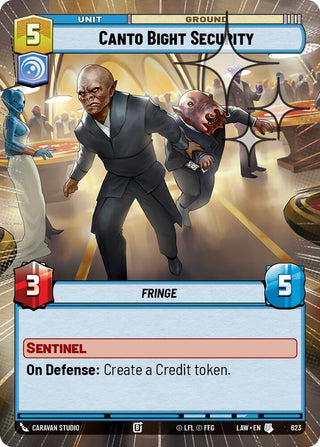 Image for Canto Bight Security (Hyperspace Foil) (623) (A Lawless Time) - Star Wars: Unlimited