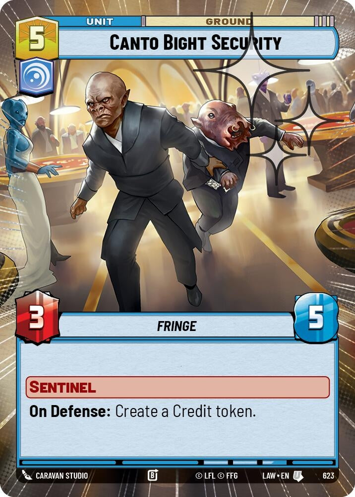 Image for Canto Bight Security (Hyperspace Foil) (623) (A Lawless Time) - Star Wars: Unlimited