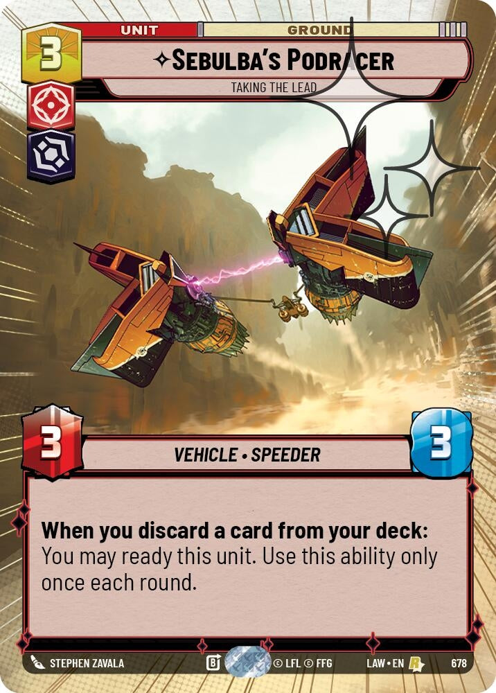 Image for Sebulba's Podracer - Taking the Lead (Hyperspace Foil) (678) (A Lawless Time) - Star Wars: Unlimited