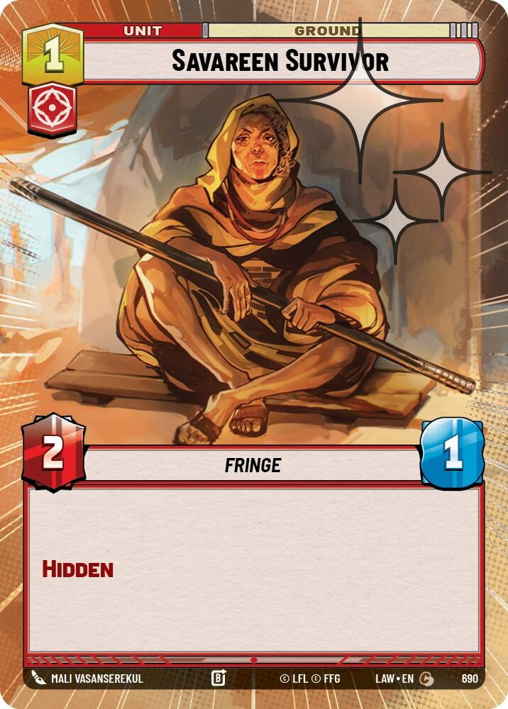Image for Savareen Survivor (Hyperspace Foil) (690) (A Lawless Time) - Star Wars: Unlimited