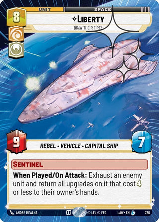Image for Liberty - Draw Their Fire! (Hyperspace Foil) (726) (A Lawless Time) - Star Wars: Unlimited