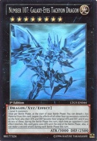 Number 107: Galaxy-Eyes Tachyon Dragon (Ghost Rare) (44) (LTGY) - YuGiOh Single