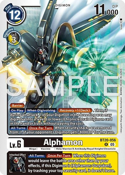 Image for Alphamon (Reprint) (BT20-056 R) (Advanced Booster Digimon Generation) - Digimon Card Game
