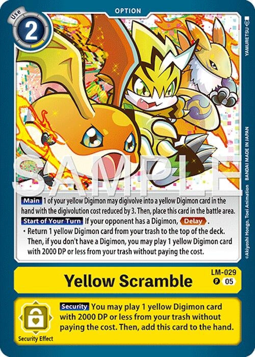 Image for Yellow Scramble (Reprint) (LM-029 P) (Advanced Booster Digimon Generation) - Digimon Card Game