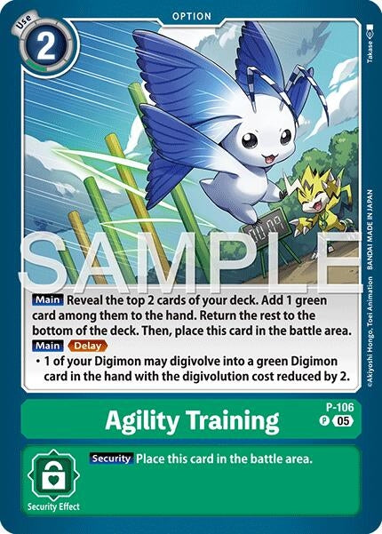 Image for Agility Training (Reprint) (P-106 P) (Advanced Booster Digimon Generation) - Digimon Card Game