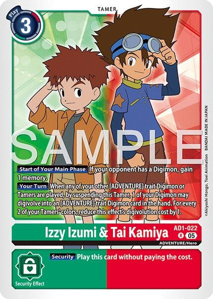 Image for Izzy Izumi & Tai Kamiya (AD1-022) (Advanced Booster Digimon Generation) - Digimon Card Game
