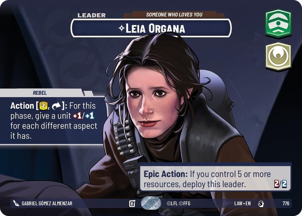 Image for Leia Organa - Someone Who Loves You (Showcase) (776) (A Lawless Time) - Star Wars: Unlimited
