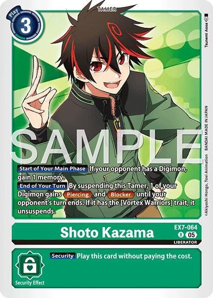 Image for Shoto Kazama (Reprint) (EX7-064 R) (Advanced Booster Digimon Generation) - Digimon Card Game