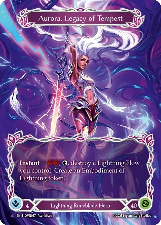 Image for Aurora, Legacy of Tempest (Marvel) (OMN047) (Omens of the Third Age) - Flesh and Blood TCG