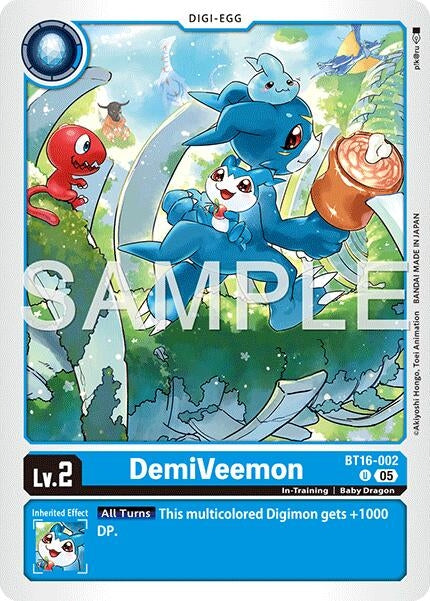 Image for DemiVeemon - BT16-002 (Reprint) (BT16-002 U) (Advanced Booster Digimon Generation) - Digimon Card Game
