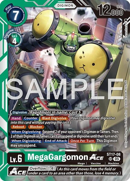 Image for MegaGargomon ACE (Reprint) (ST17-08 SR) (Advanced Booster Digimon Generation) - Digimon Card Game