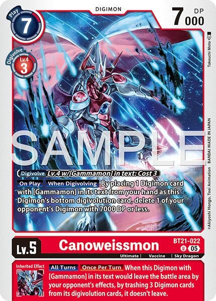 Image for Canoweissmon (Reprint) (BT21-022 U) (Advanced Booster Digimon Generation) - Digimon Card Game