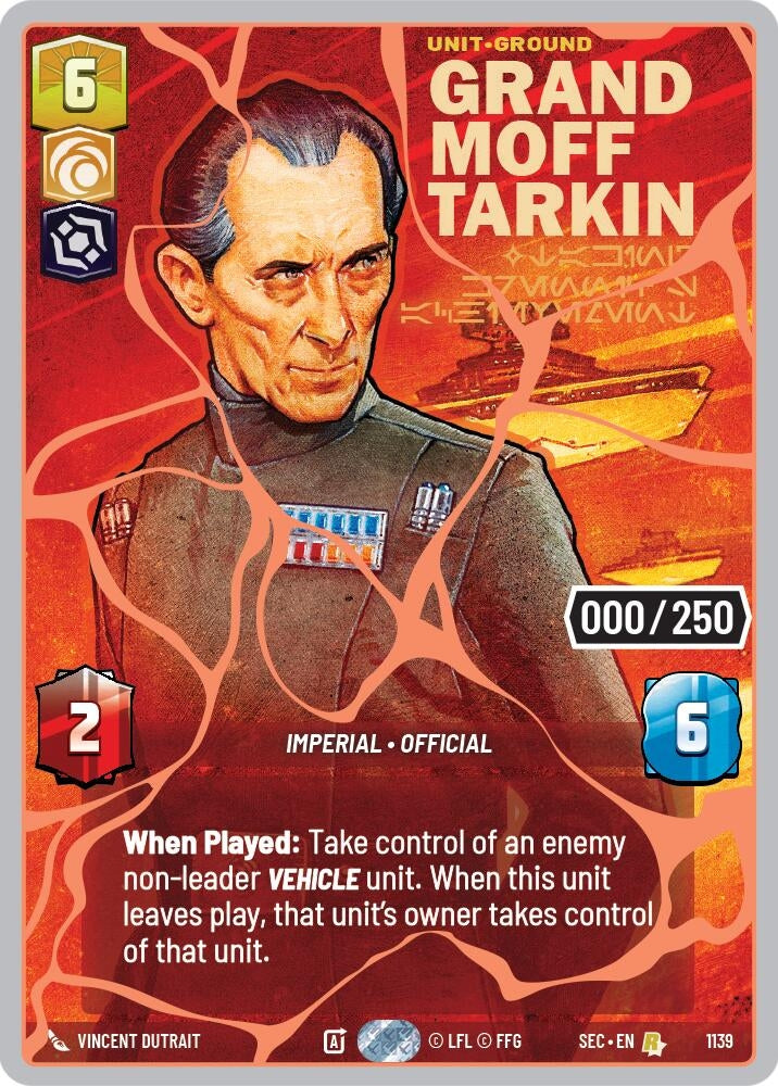 Image for Grand Moff Tarkin - Taking Krennic's Achievement (Serialized) (Rose Gold) (1139) (Secrets of Power) - Star Wars: Unlimited