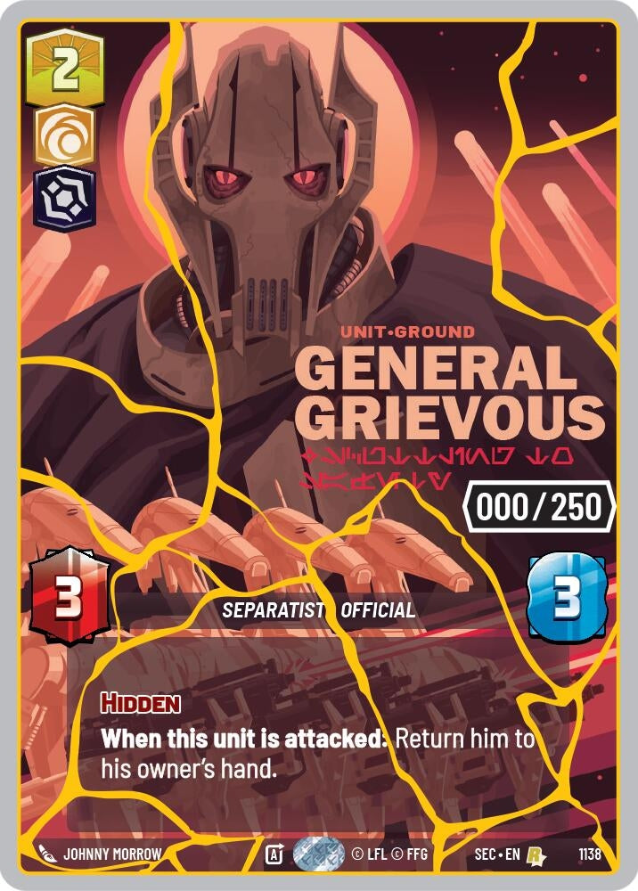Image for General Grievous - Scuttling to Safety (Serialized) (Gold) (1138) (Secrets of Power) - Star Wars: Unlimited