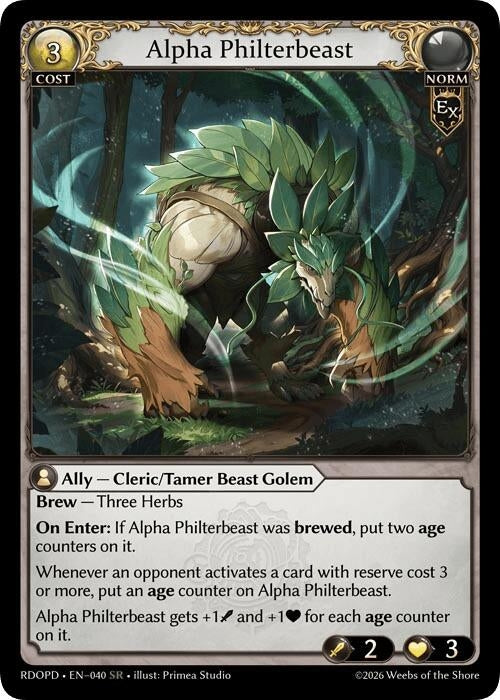 Image for Alpha Philterbeast (040) (Radiant Origins: Pantheon) - Grand Archive TCG
