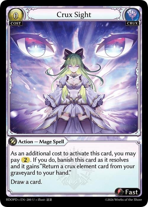 Image for Crux Sight (200) (Radiant Origins: Pantheon) - Grand Archive TCG