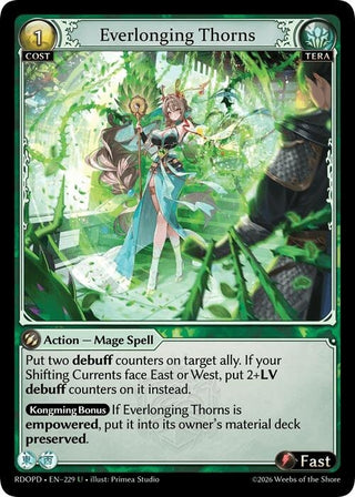 Image for Everlonging Thorns (229) (Radiant Origins: Pantheon) - Grand Archive TCG