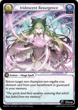 Image for Iridescent Resurgence (203) (Radiant Origins: Pantheon) - Grand Archive TCG