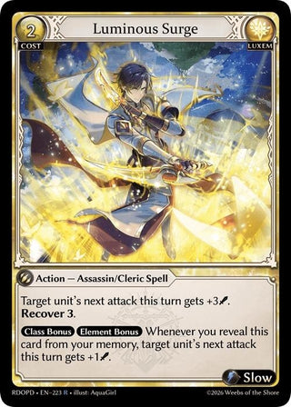 Image for Luminous Surge (223) (Radiant Origins: Pantheon) - Grand Archive TCG