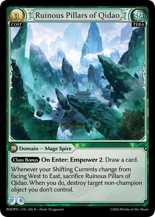 Image for Ruinous Pillars of Qidao (236) (Radiant Origins: Pantheon) - Grand Archive TCG