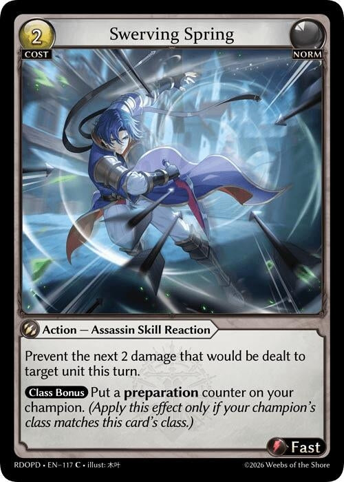 Image for Swerving Spring (117) (Radiant Origins: Pantheon) - Grand Archive TCG
