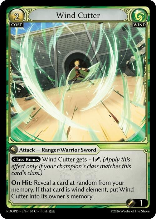 Image for Wind Cutter (180) (Radiant Origins: Pantheon) - Grand Archive TCG