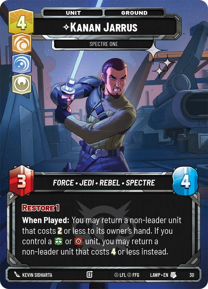 Image for Kanan Jarrus - Spectre One (Foil) (30) (A Lawless Time - Weekly Play Promos) - Star Wars: Unlimited