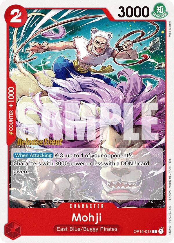 Image for Mohji (OP15-018) (Adventure on Kami's Island Release Event Cards) - One Piece Card Game