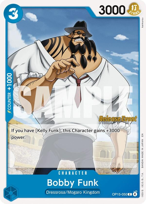 Image for Bobby Funk (OP15-050) (Adventure on Kami's Island Release Event Cards) - One Piece Card Game