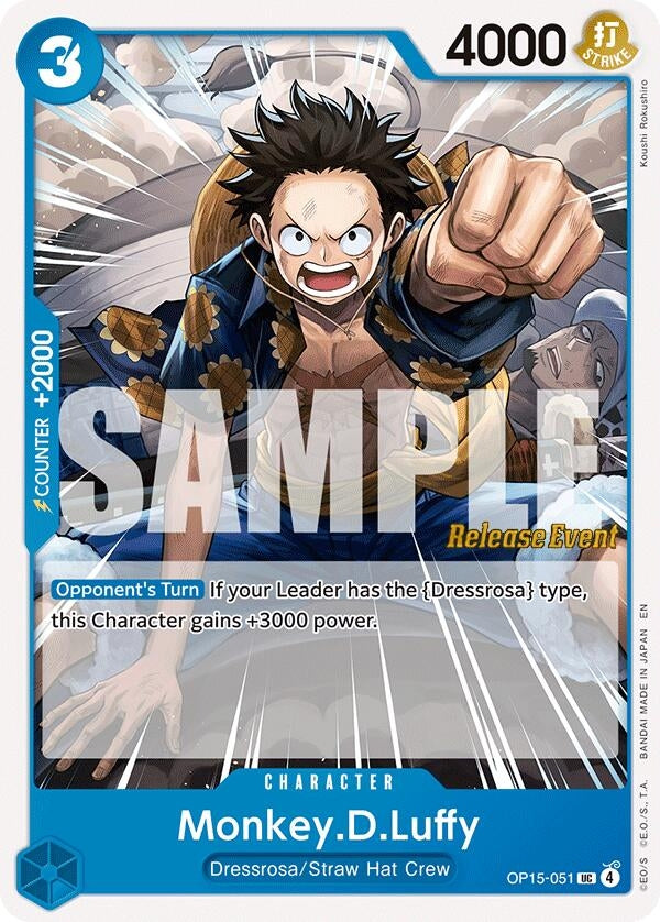 Image for Monkey.D.Luffy (OP15-051) (OP15-051) (Adventure on Kami's Island Release Event Cards) - One Piece Card Game