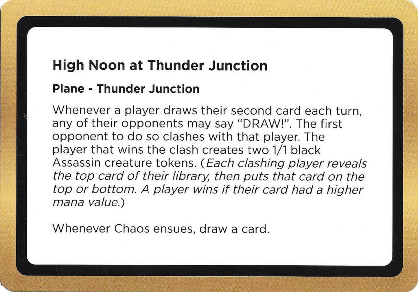Image for High Noon at Thunder Junction (Black Lotus Unknown Planechase) (Oversize Cards) - Magic: The Gathering