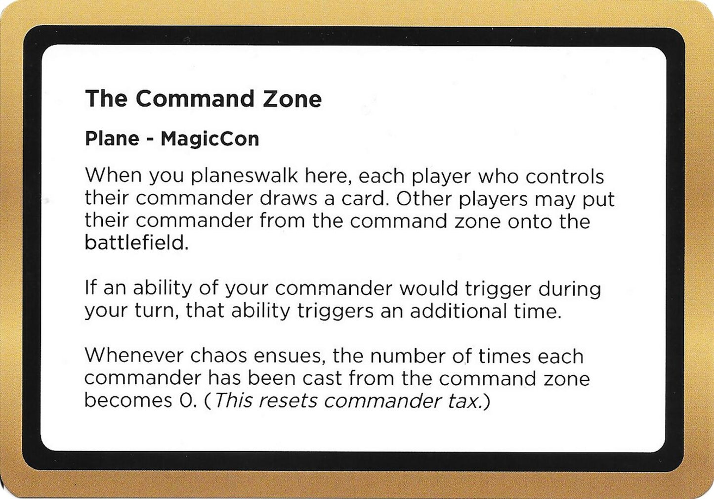 Image for The Command Zone (Black Lotus Unknown Planechase) (Oversize Cards) - Magic: The Gathering