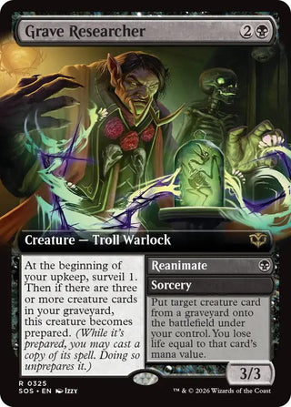 Image for Grave Researcher (Extended Art) (85) (Secrets of Strixhaven) - Magic: The Gathering