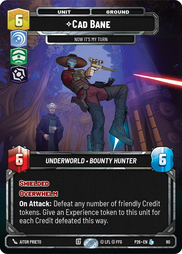 Image for Cade Bane - Now It's My Turn (80) (80) (Sector and Regional Promos: Season 1) - Star Wars: Unlimited