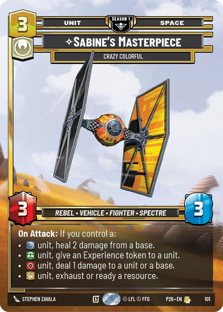 Image for Sabine's Masterpiece - Crazy Colorful (101) (101) (Sector and Regional Promos: Season 1) - Star Wars: Unlimited
