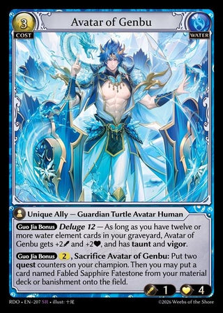 Image for Avatar of Genbu (207) (Radiant Origins) - Grand Archive TCG