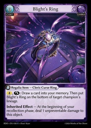 Image for Blight's Ring (038) (Radiant Origins) - Grand Archive TCG
